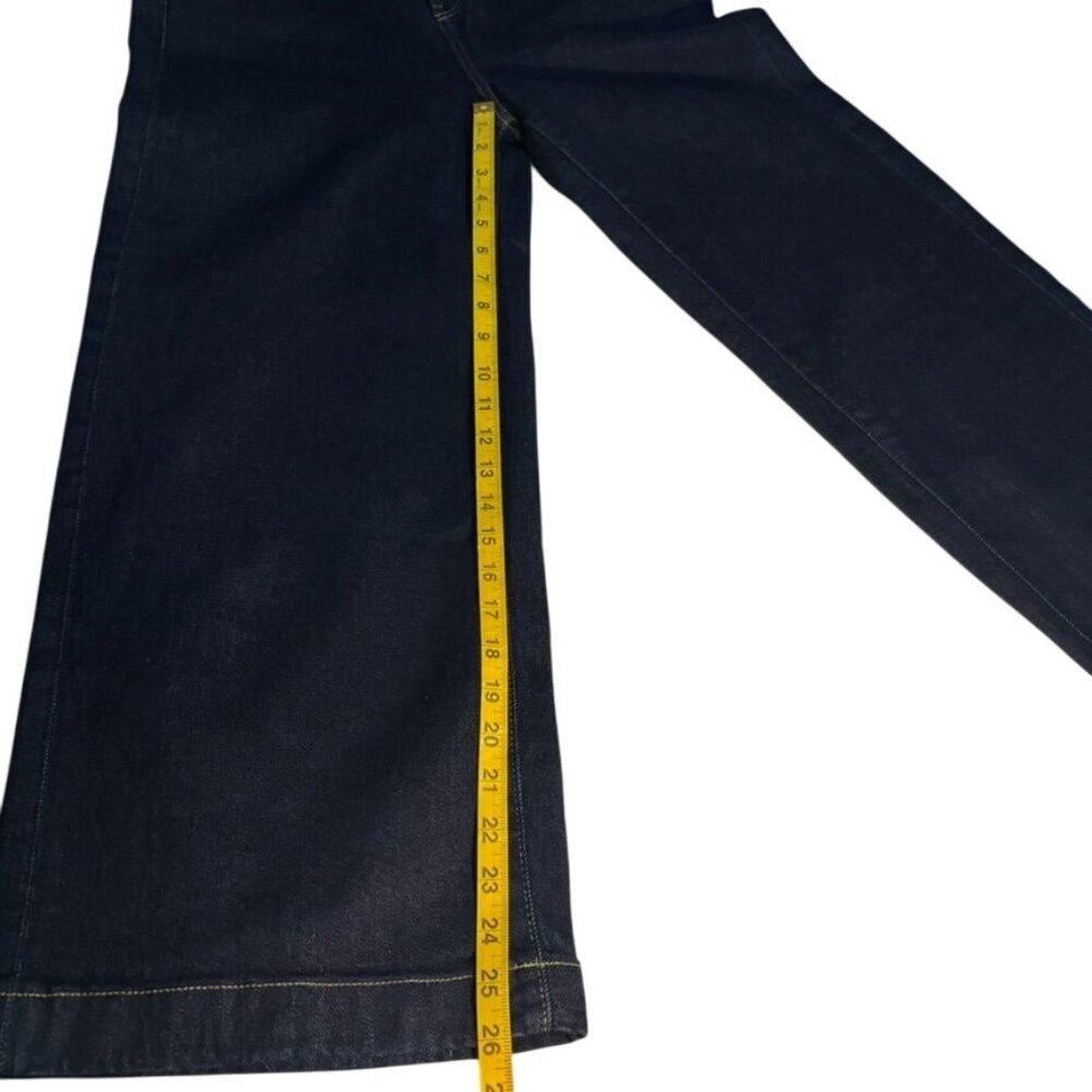 Banana Republic Premium Denim High-Rise Wide-Leg Crop Jeans 28 Dark Wash - Picture 9 of 11